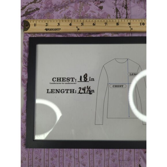 Vintage Denim & Co Size M Womens Lavender Floral Cotton Button Down Shirt - Picture 8 of 9